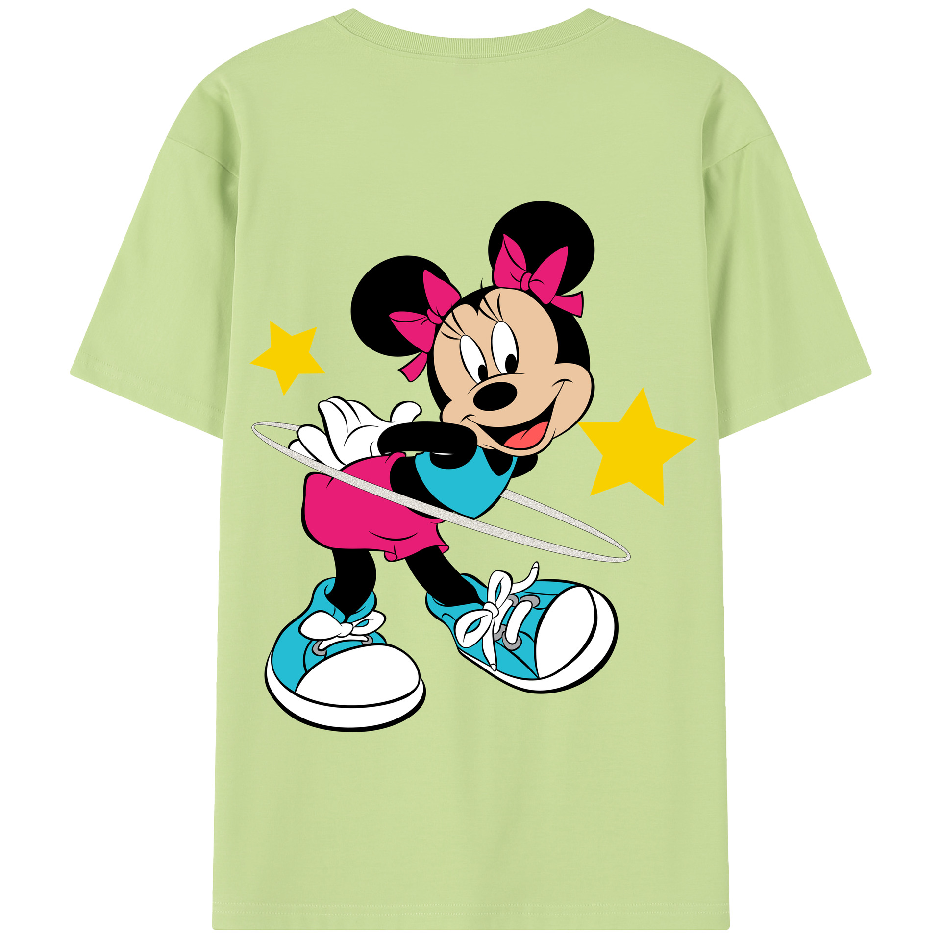 （画像用） ミッキーマウス Mickey Mouse 綿100％半袖Tシャツ（背面プリント）